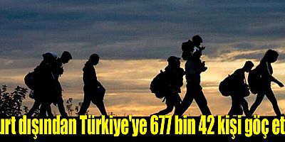 Yurt dışından Türkiye'ye 677 bin 42 kişi göç etti