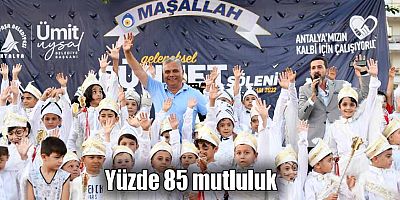 Yüzde 85 mutluluk