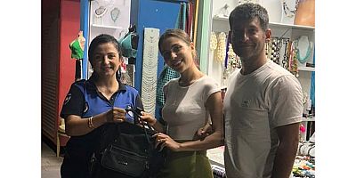 Zabıta ekipleri kaybolan çantayı sahibine teslim etti