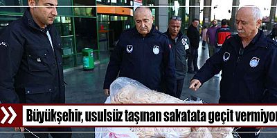 Zabıta ekipleri otobüsle gönderilen 300 kg sakatata el koydu
