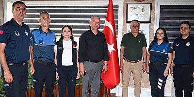 Zabıta Müdürü Kurtoğlu’ndan Başkan Topaloğlu’na ziyaret 