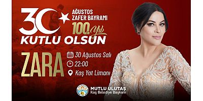 Zara 30 Ağustos’ta Kaş’ta konser verecek