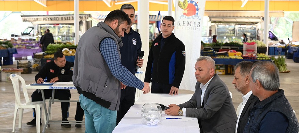 Tekirova tekstil pazarı kura çekimi yapıldı 